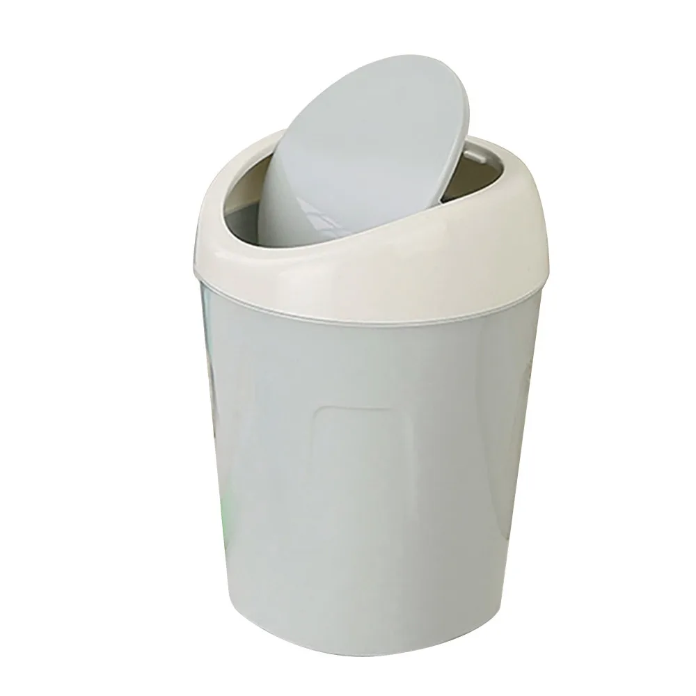 Desktop Waste Bins Trumpet Desktops Mini Creative Covered Kitchen Living Room Trash Can Rolling Cover Type Dustbin#30 | Дом и сад