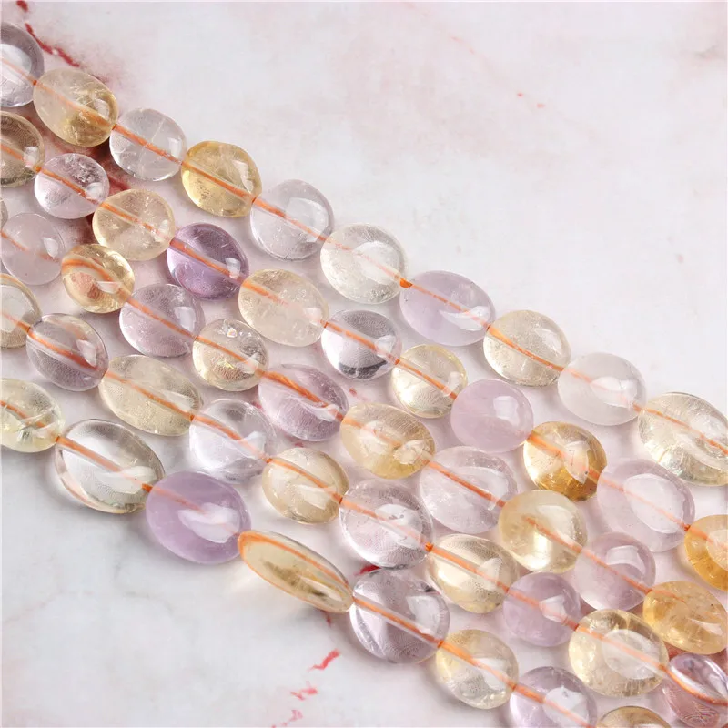 Модные натуральные ювелирные изделия 6x8 мм аморфные аметрические бусины