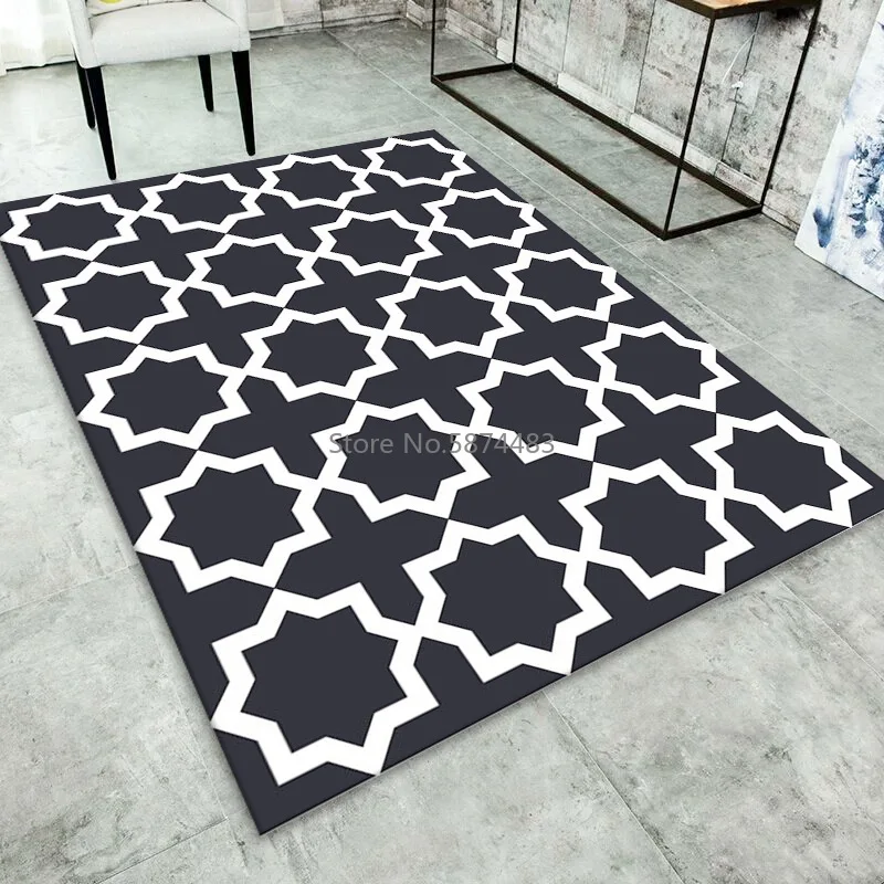 Ковры с геометрическим принтом в скандинавском стиле современные коврики для