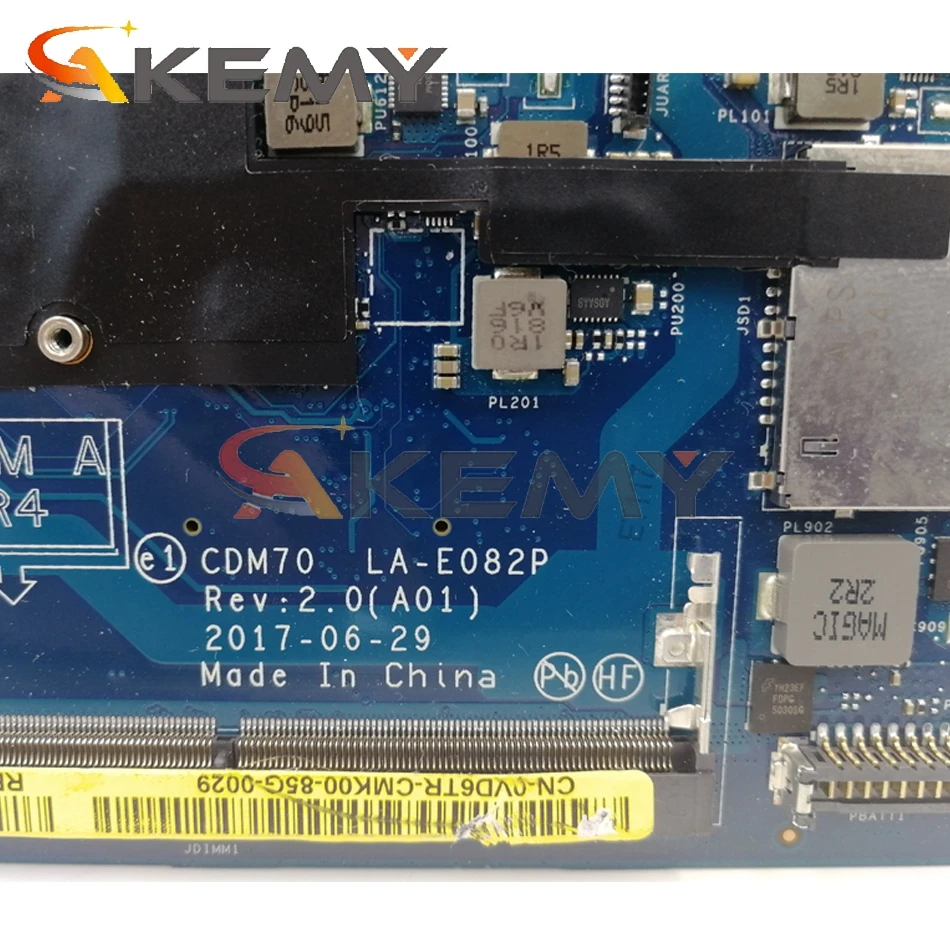 

Akemy I5-7200U FOR DELL Latitude 5480 E5480 Laptop Motherboard CDM70 LA-E082P CN-06JP6M 6JP6M DKJP1 Mainboard 100%tested