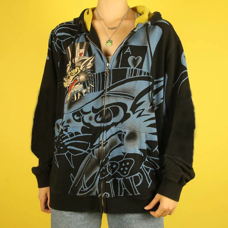 

Women's Varsity Jacket Hooded Coat,2021 Autumn New Fashion Casual Long Sleeve Zipper Dye Print Front Pockets Casual Party Tops