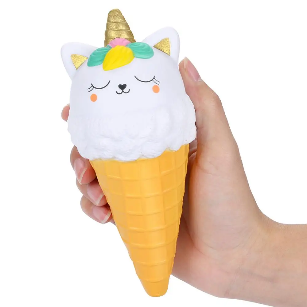 

New Kawaii Ice Cream Slow Rising Gags Practical Jokes Toy Squish Antistress Squishies Squeeze Food Wholesale