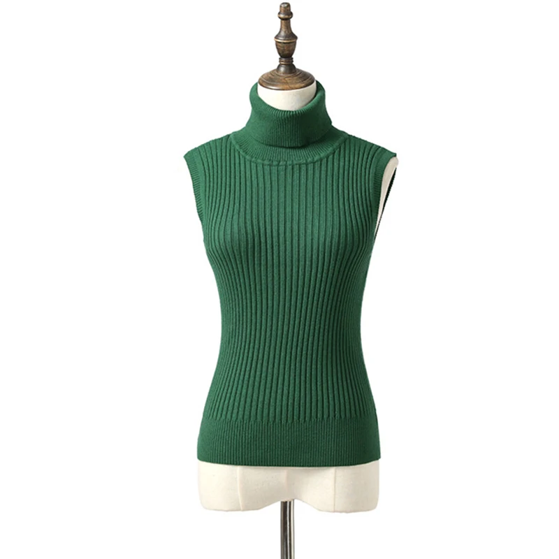 2021 Осень Зима Женский вязаный свитер с высоким воротом Повседневный мягкий