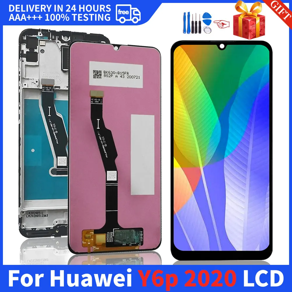 

6.3" For Huawei Galaxy Y6P 2020 MED-L29 MED-LX9 LCD Display Touch Screen With Frame Assembly 9A MOA-LX9N Phone Replacement