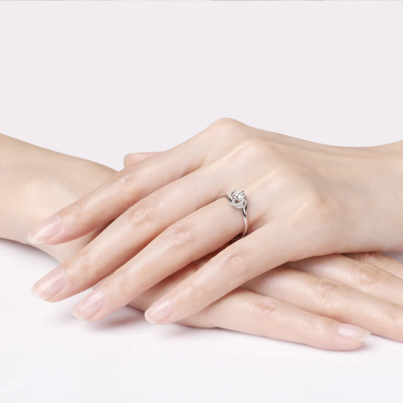 IDO кольцо из натурального золота 18 К Настоящее золото цельного Модные