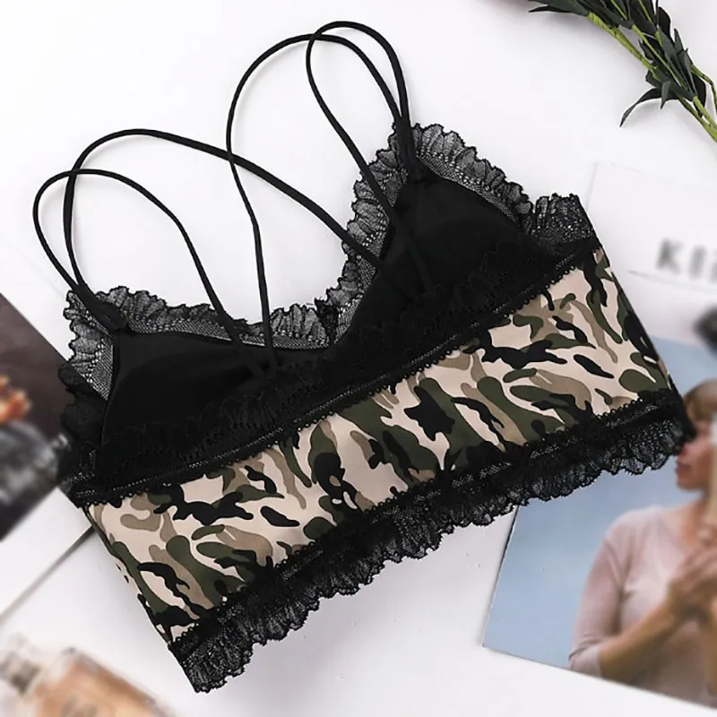 Бесшовный Бюстгальтер с леопардовым принтом и кружевной отделкой для