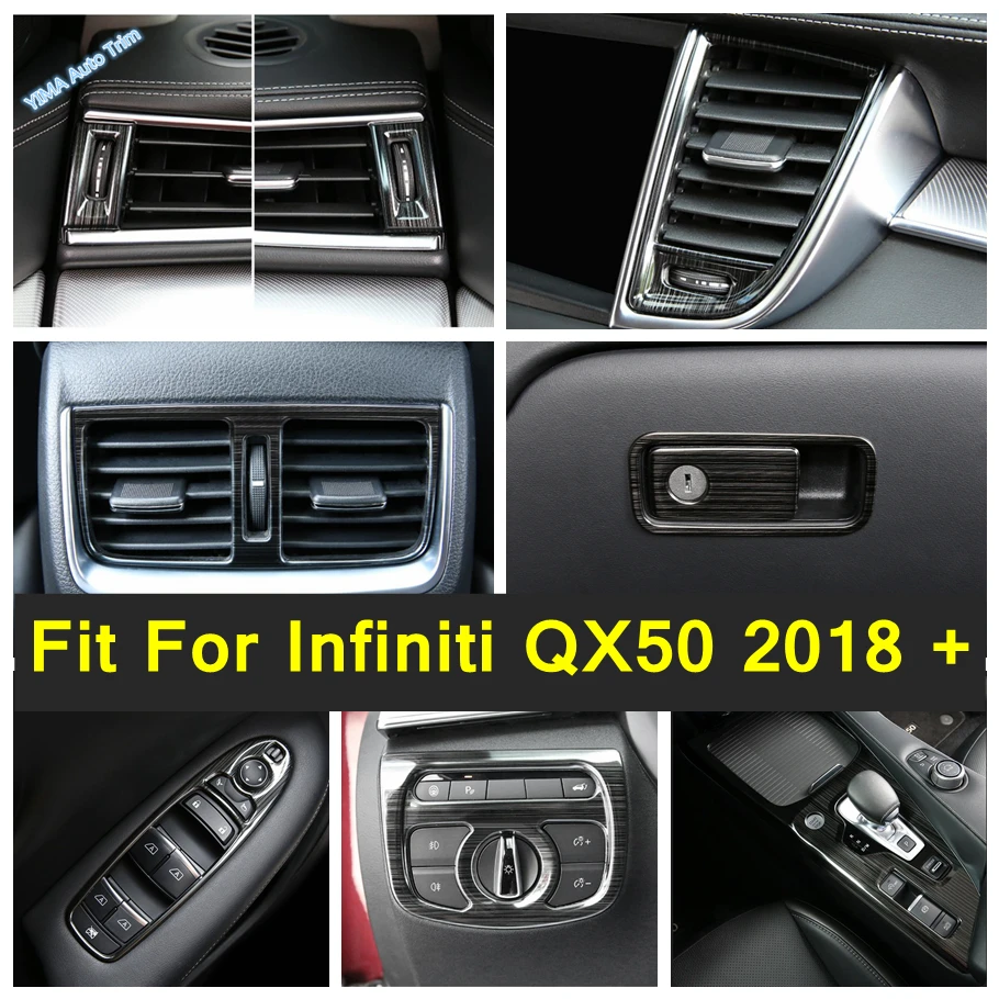 

Rear AC Vent Outlet / Stalls Gear Shift Box / Glass Lift / Headlights Switch Frame Cover Trim For Infiniti QX50 2018 - 2021