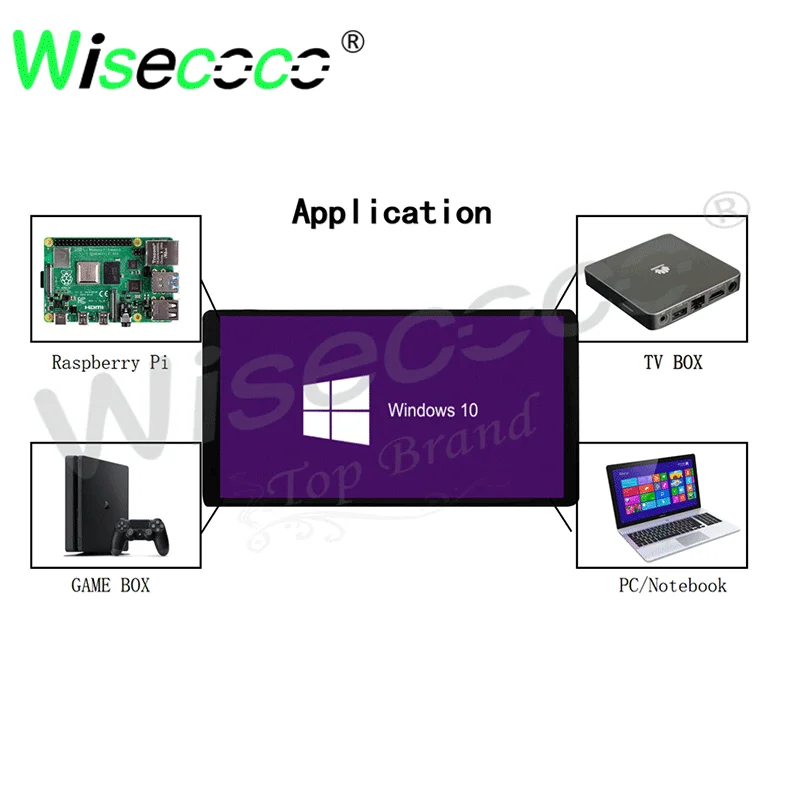 Монитор с сенсорным экраном 5 дюйма для приставки raspberry pi 4 Android режим ландшафтного