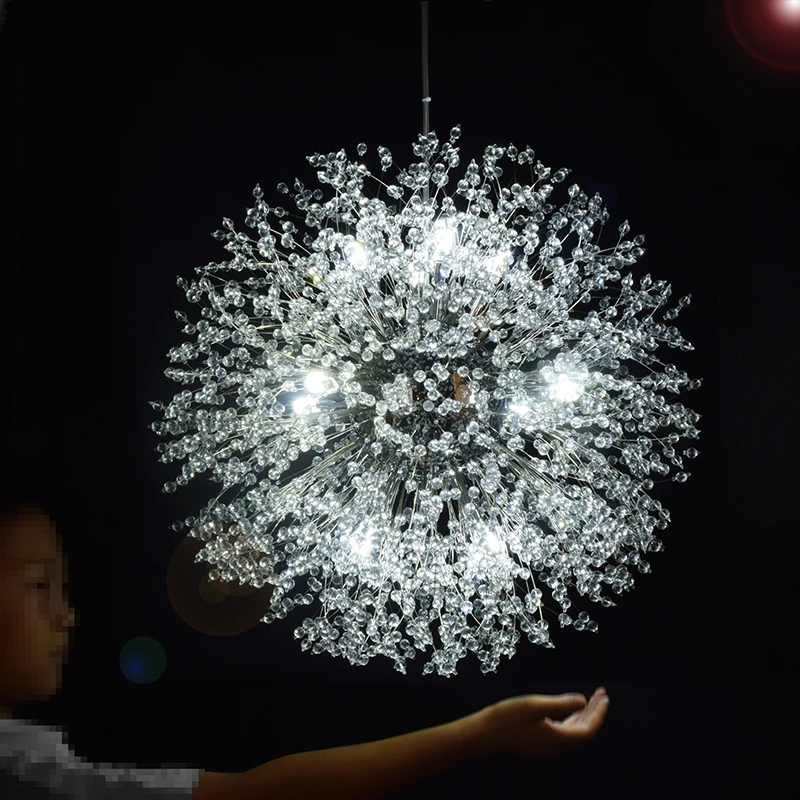 Светодиодная люстра в скандинавском стиле с изображением одуванчика Подвесная