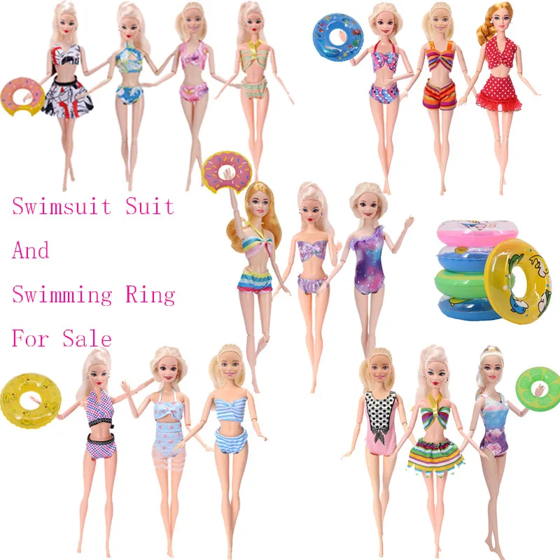 Кукла в купальнике для Барби комбинация колец плавания подходит коктейлей