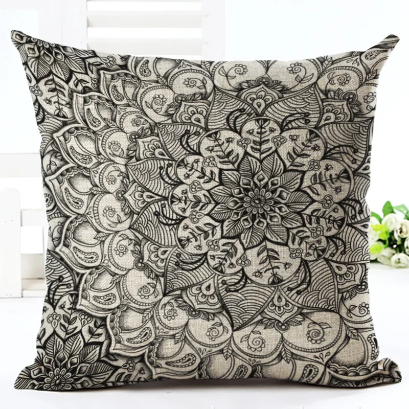 Разноцветный декоративный чехол для подушки наволочка с геометрическим