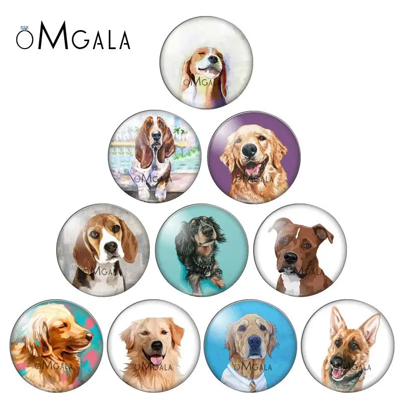 Симпатичные Собаки Любовь домашнее животное бульдог овчарка 12 мм/14 мм/16 мм/18 мм/20