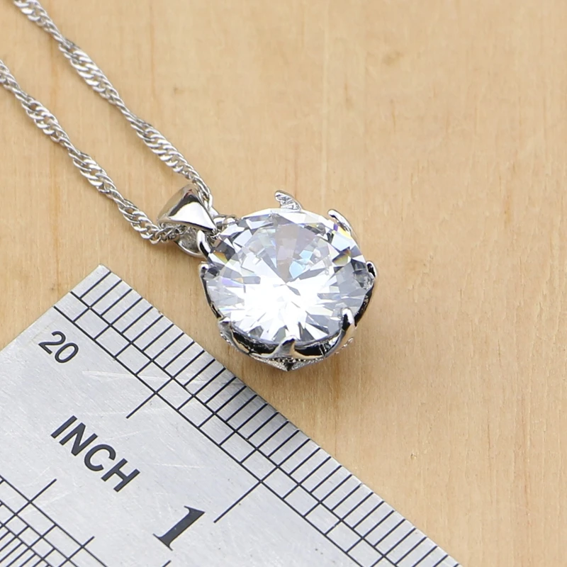 Женский ювелирный комплект из колье и серёг серебра 925 пробы | Ювелирные наборы