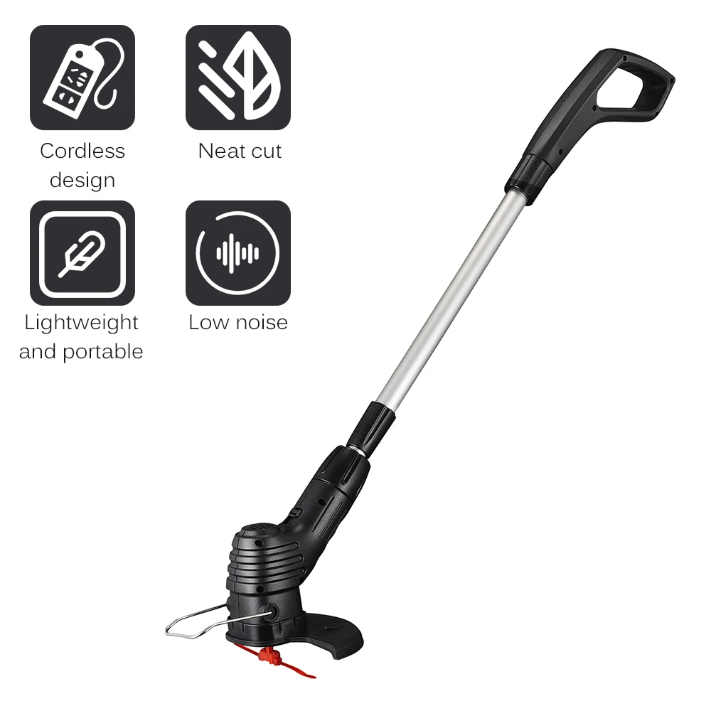 Electric Grass Trimmer Handheld Rechargeable Electric Lawn Mower Weed Eater Portable Lightweight Telescopic Mowing Machine