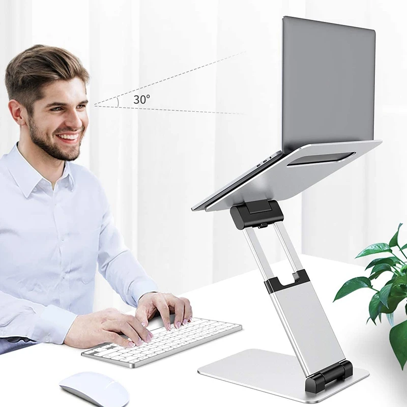 

Laptop Bracket Aluminum Alloy Lifting Bracket Desktop Heightening Cervical Spine Folding Adjustable Frame