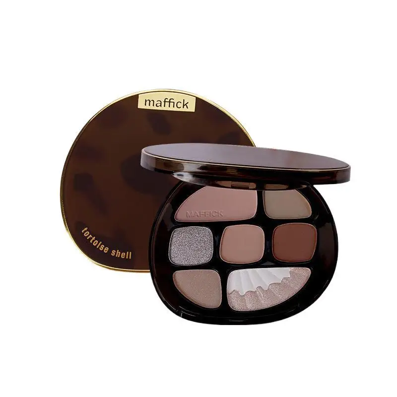 

Amber colored glaze 8-color eyeshadow powder pan pearly matte earth color blush high-gloss eyeshadow all-in-one pan female