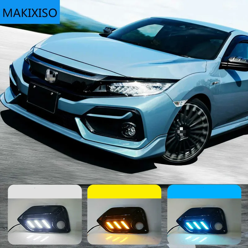 2 шт. для Honda CIVIC хэтчбек 2020 2021 дневные ходовые огни светильник светодиодный DRL