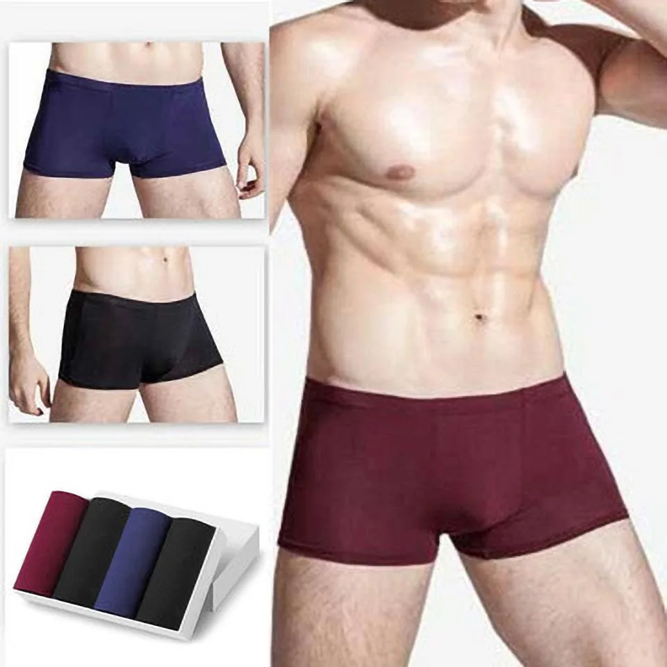 1 шт. нижнее белье для мужчин хлопковые боксеры трусы дышащие шорты мужские