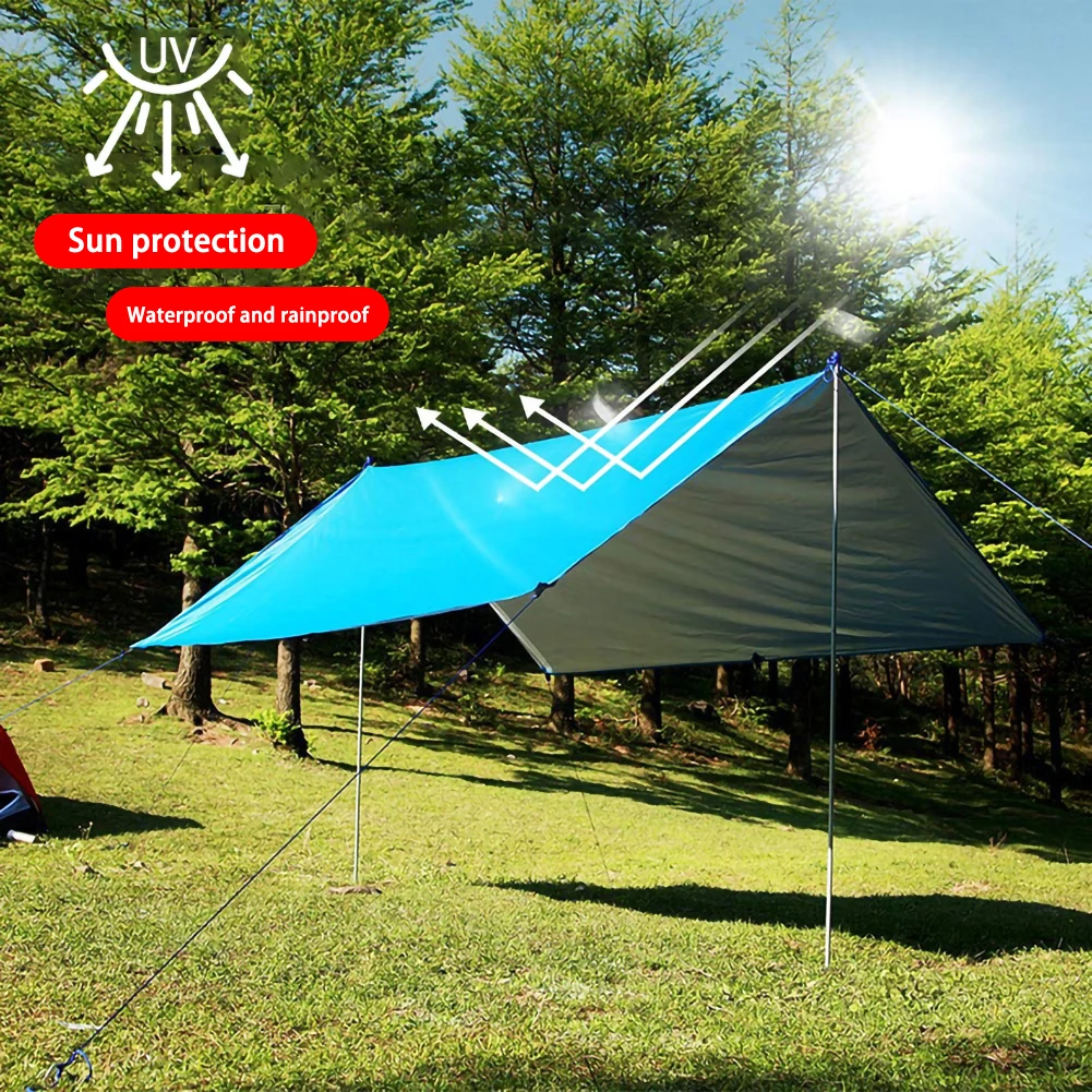 

Waterproof Sun Shelter Ultralight Tarp Anti UV Beach Tent Shade Camping Hammock Rain Fly Camping Sunshade Awning Canopy Pergola