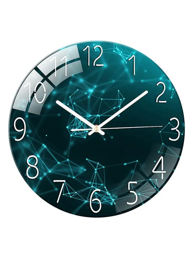 

Инновационные Настенные часы, бесшумные настенные часы из закаленного стекла, декоративные нетихие часы для гостиной, спальни, домашний де...