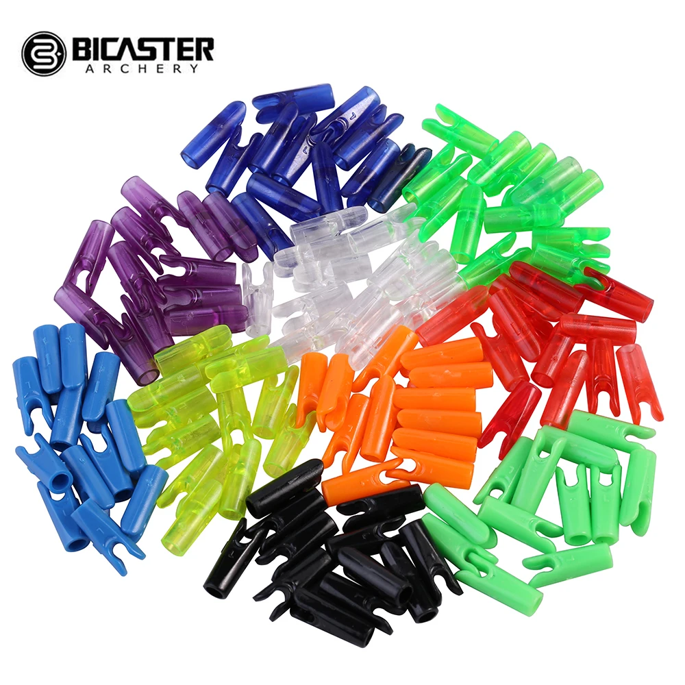 Bicaster 100 шт. шпилька в виде стрелки Nocks Пластик Размеры S для 3 2/4 2/6 2 мм Вал стрельба