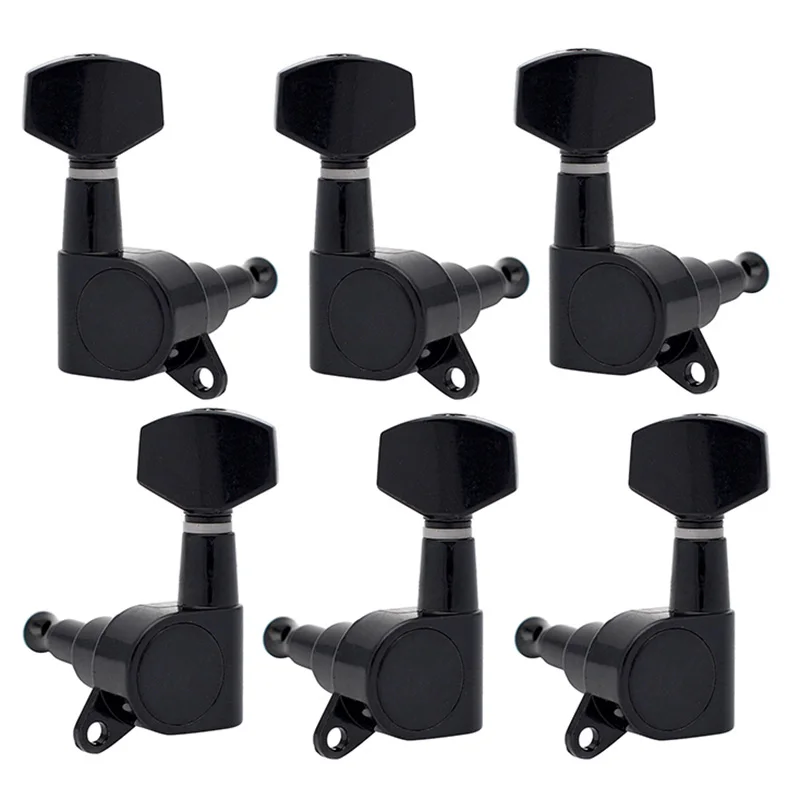 

HOT Guitar Sealed Small Peg Tuning Pegs Tuners Machine Heads For Acoustic Electric Guitar Guitar Parts( Black 3R3L)