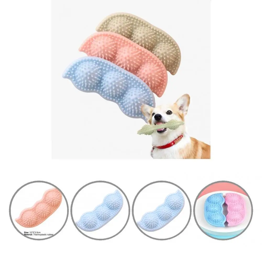 TPR Useful Pea Shaped Dog Chew Toy Tear Resistant Dog Squeaky Toys Exquisite Pet Toys Supply