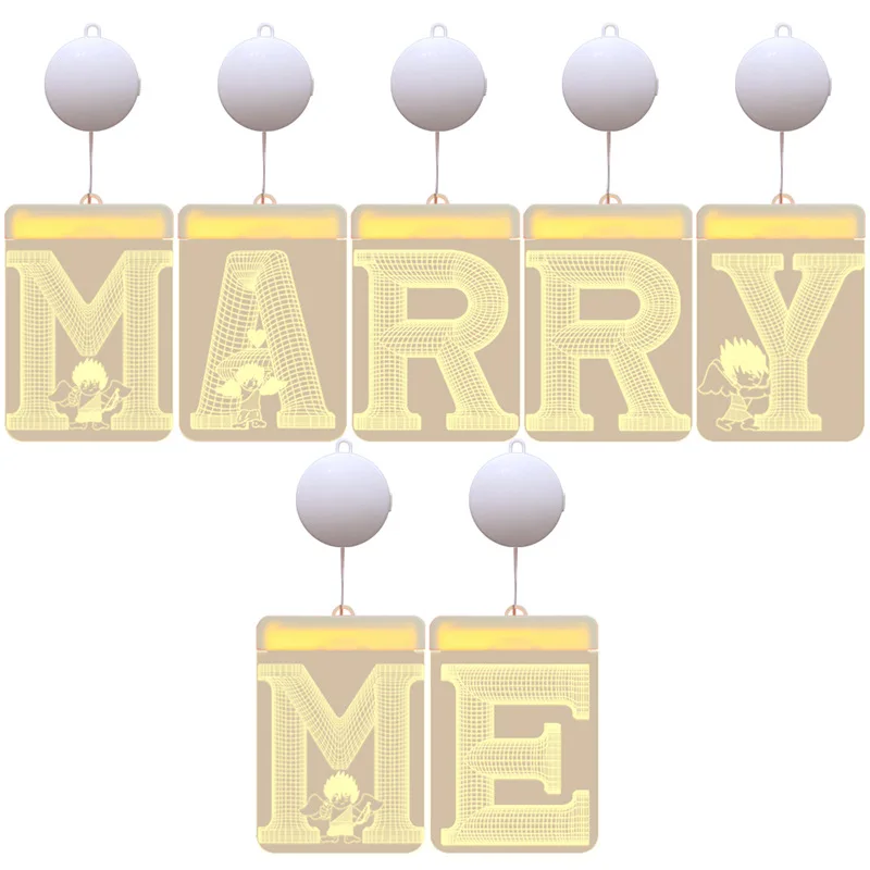 Светодиодный акриловый светильник для свадебной вечеринки украшения молодого