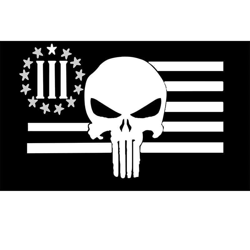 

Yehoy 90x150cm Three Percent skull Flag