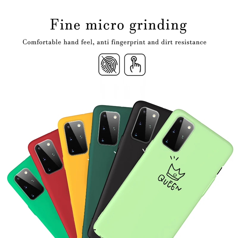 

Ultra-thin Colorful Matte Hard PC Phone Case For Samsung Galaxy S20 S10 E 5G S9 S8 Note 20 10 9 8 Plus Cute Frosted Cover