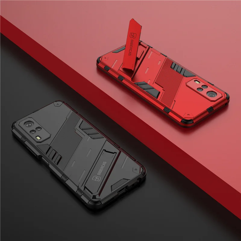 For Vivo Y31 Cover For Vivo Y31 Capas Shockproof Fashion Coque Punk Bumper Kickstand Holder Back Cover For Vivo Y31 Y 31 Fundas
