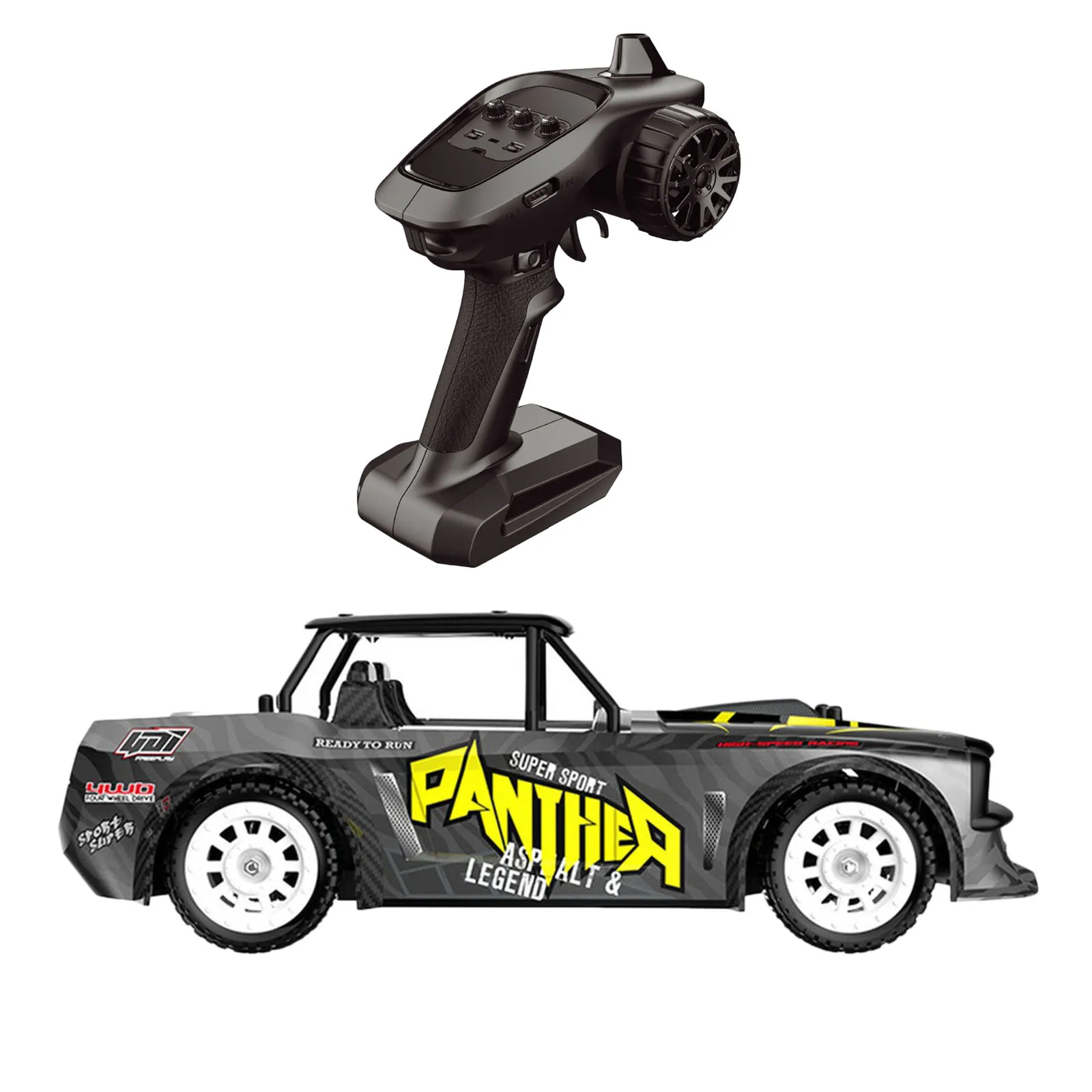 

RC Model Toy Flat Running Car RC Vehicle Model 30km/h High Speed Racing Car, USB Rechargeable