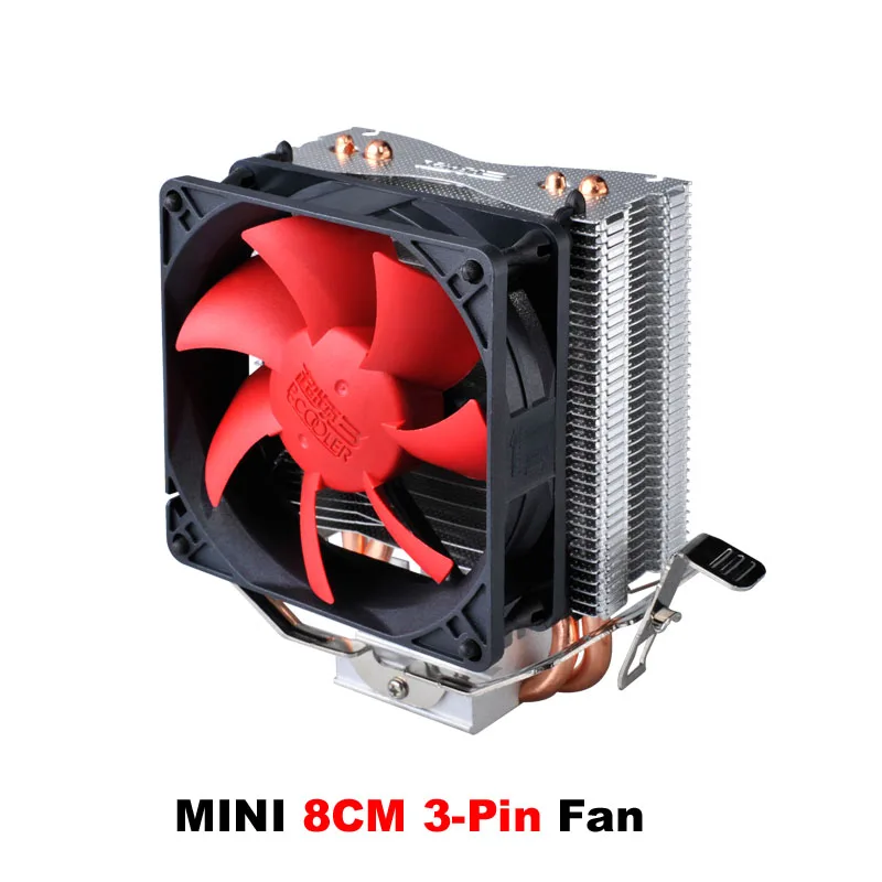En-Labs 2x6 мм медные тепловые трубки двойной 80 мм 3pin Вентилятор CPU кулер для разъем 754/939/AM2/AM2+/AM3/FM1 LGA 775/1156/1155/1150 - Цвет лезвия: Single Fan