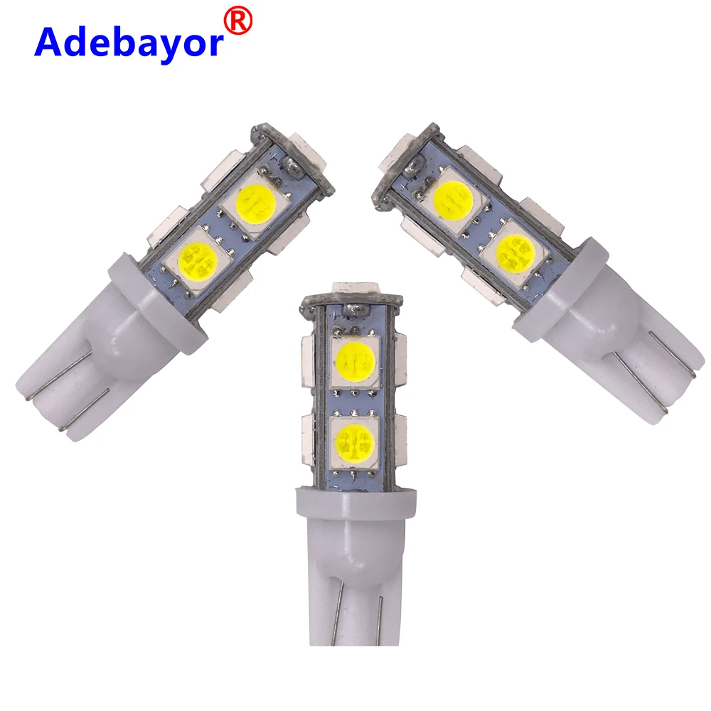 20 шт T10 W5W светодиодный 194 168 5050 9 SMD авто клиновидный боковой задний Автомобильные