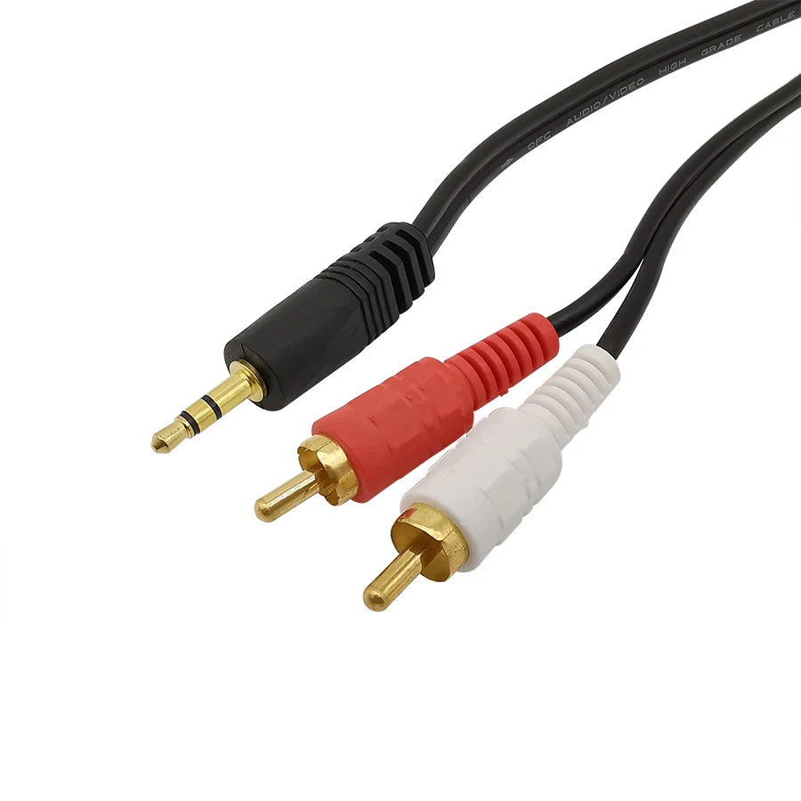 1 шт. Двойной RCA штекер к 3 5 мм штекеру AUX Стерео ПК AV аудио разделитель кабель