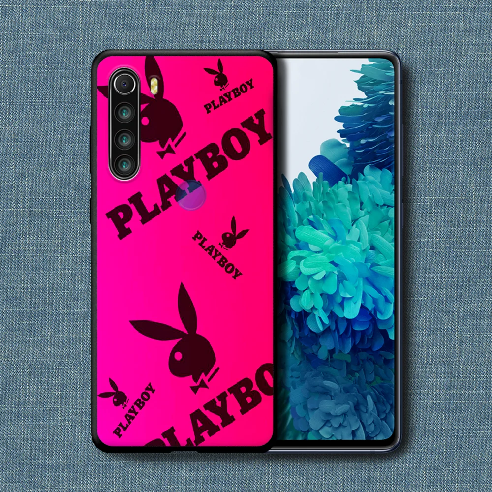 

Playboy Rabbit Brand Phone Case For Xiaomi Redmi Note 7 8 8T 9 9S 4X 7 7A 9A K30 Pro Ultra black Shell Pretty Waterproof Tpu