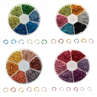 1080pcs 6mm colorful aluminum jump ring opening ring split ring diy jewelry making findings diy necklace crafts accessories