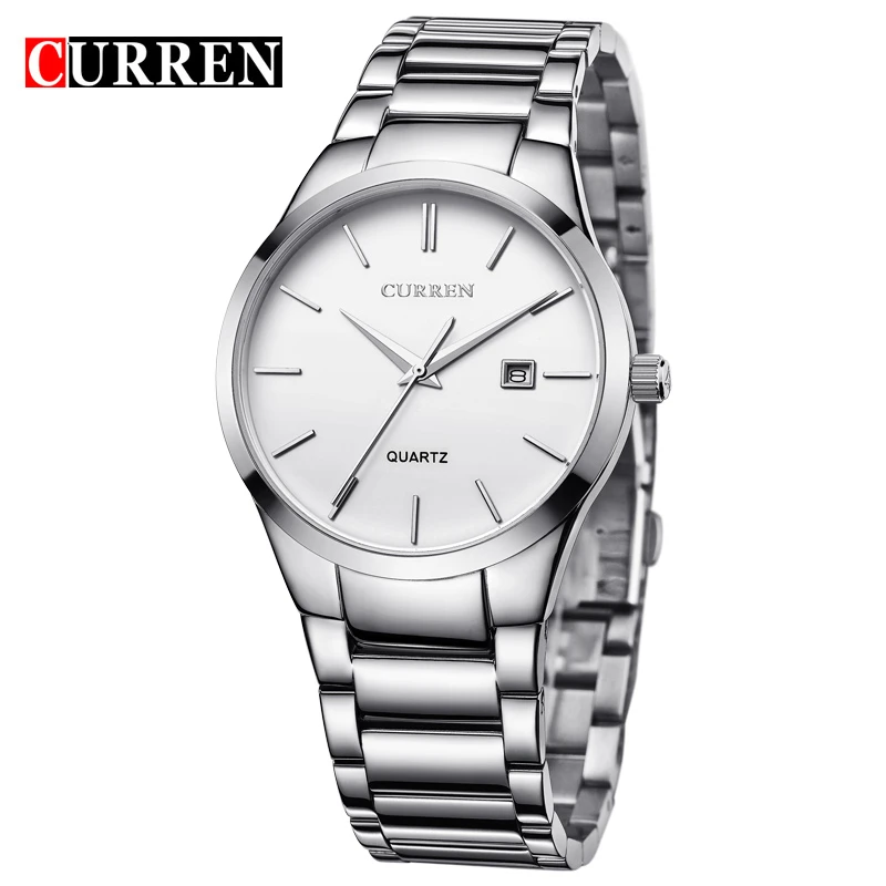 

CURREN Luxury Classic Fashion Business Men Watches Display Date Quartz-watch Wristwatch Stainless Steel Male Clock Reloj Hombre
