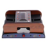 wooden electric automatic poker card shuffler battery operated playing cards shuffling machine board game tool for casino home