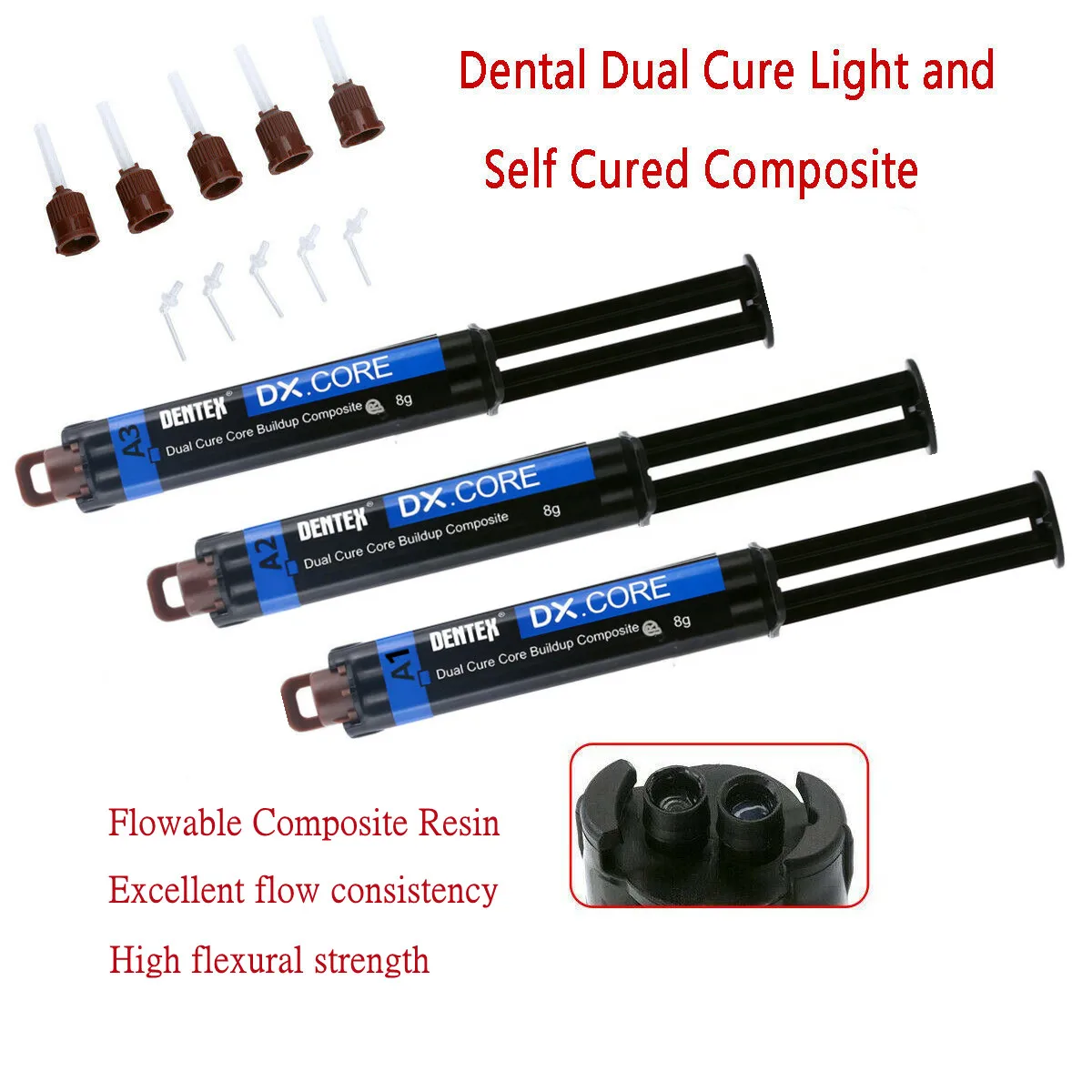 Стоматологический двойной полимерный композитный сменный стержень DENTEX