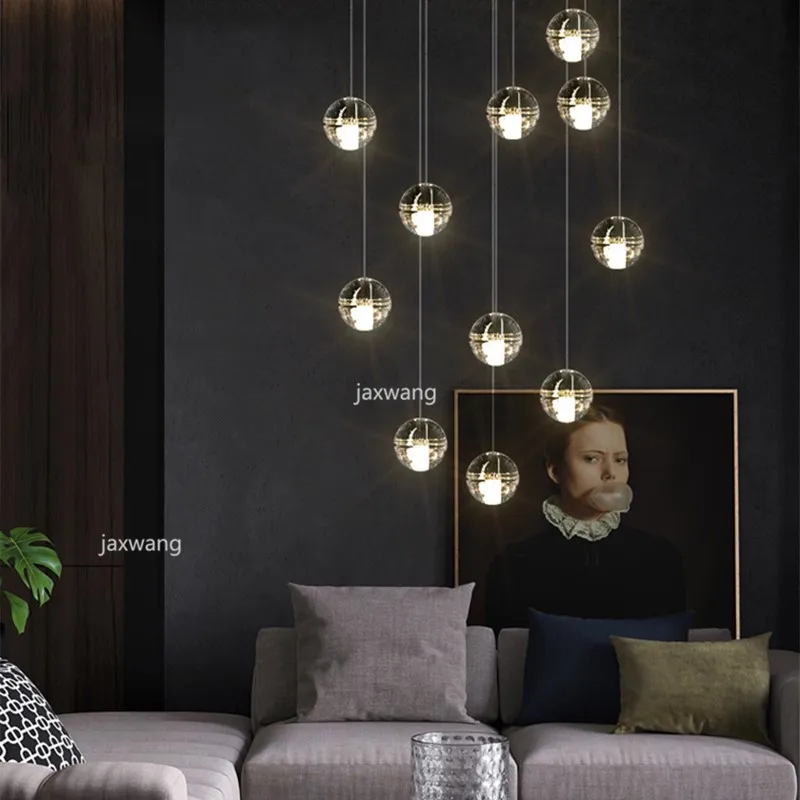 Скандинавский Хрустальный светодиодный подвесной светильник s ing Lustres Роскошный