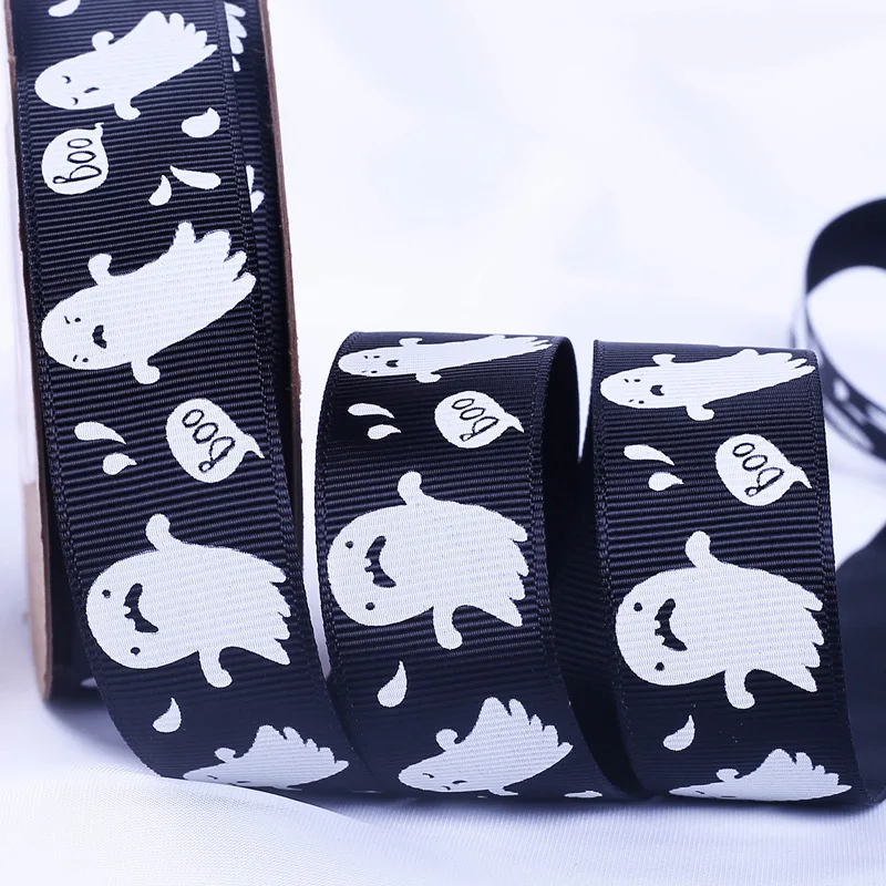 Шелковая лента для Хэллоуина 25 мм 10 ярдов упаковка букета сделай сам сатиновые