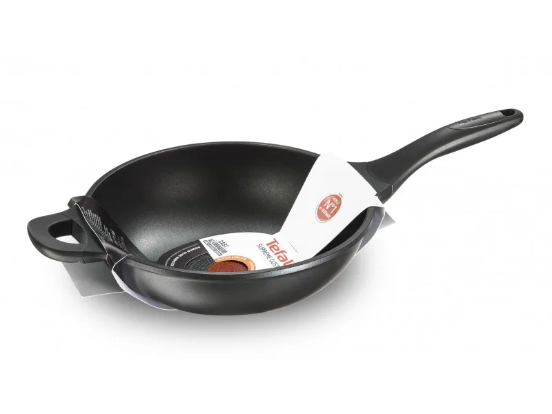 Сковорода вок (wok) tefal supreme gusto h1181974 круглая ручка несъемная (без крышки) черный