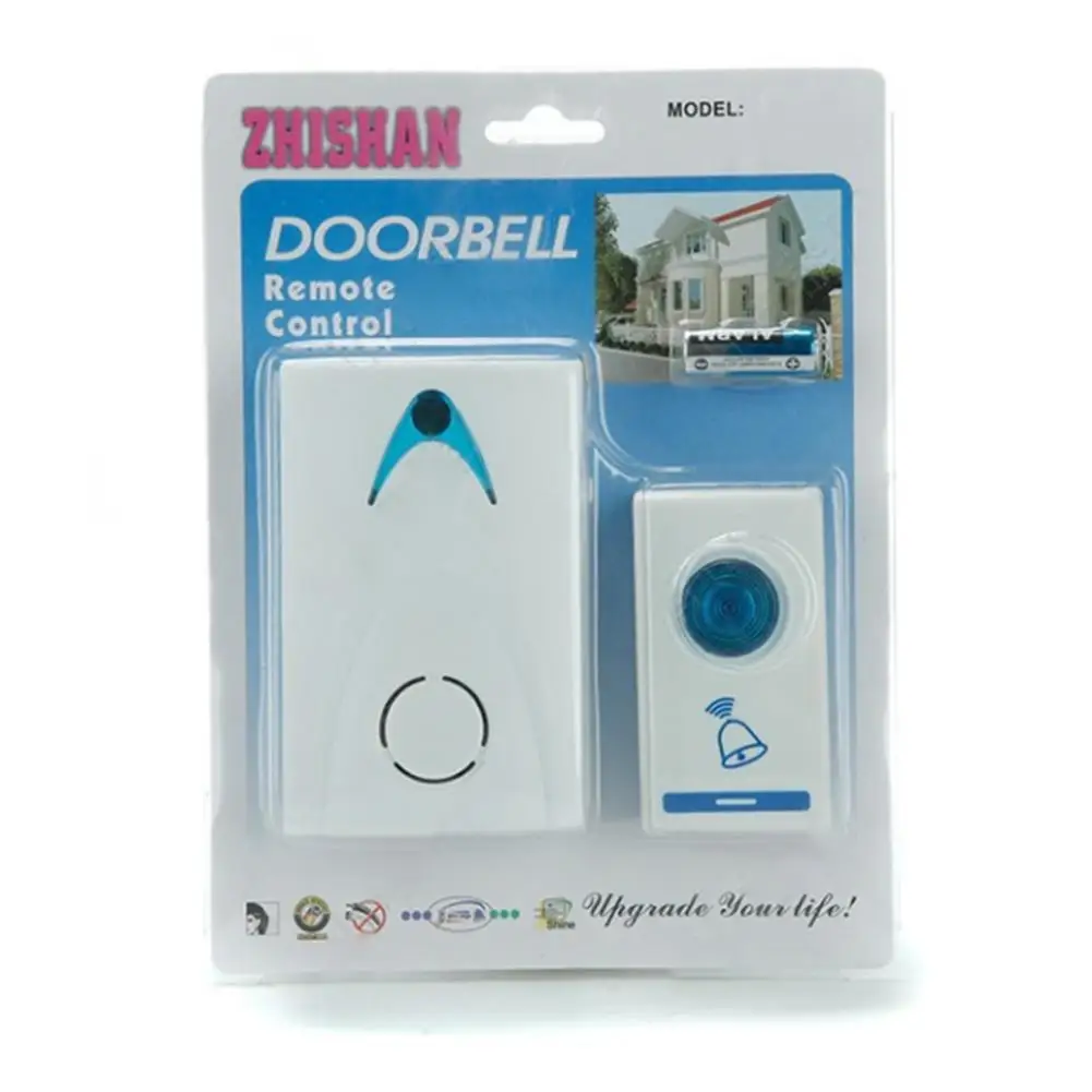 Белый дверной звонок беспроводной с питанием от аккумулятора 32 Мелодии песни 1