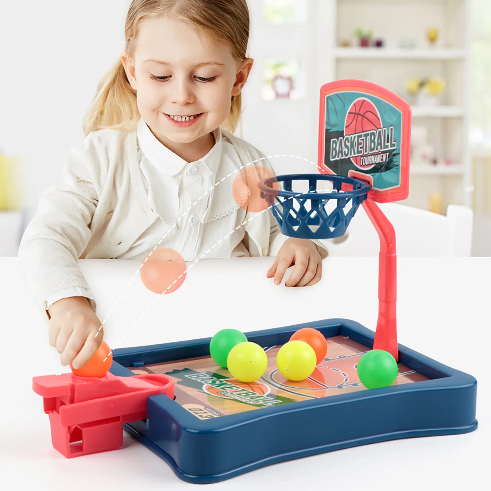 2021 Children's Mini Board Game Finger Shoot Basketball Machine Parent-child Figet Toys Stress Juguetes Kids Children Gift