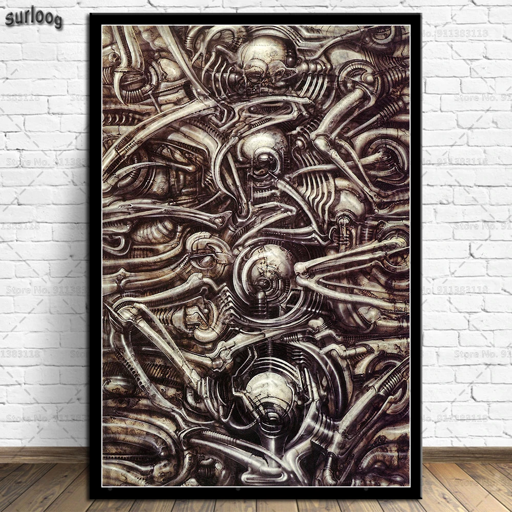Настенный плакат Hr Giger Li II инопланетянин ужас искусство ретро-изображения принты