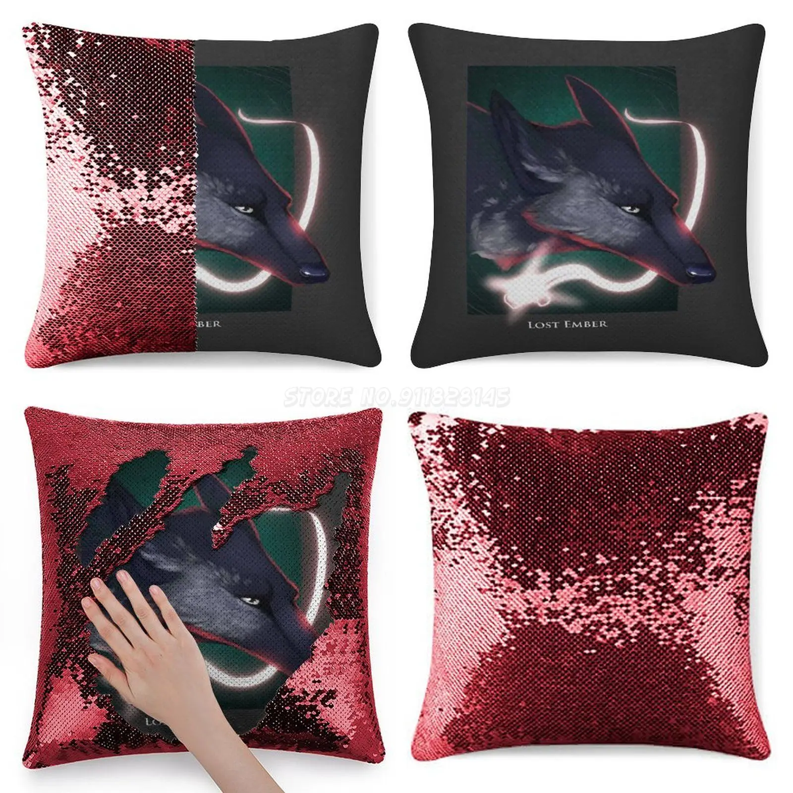 Lost Эмбер блесток наволочка на диванную подушку размером 40X40cm Русалка потерянный