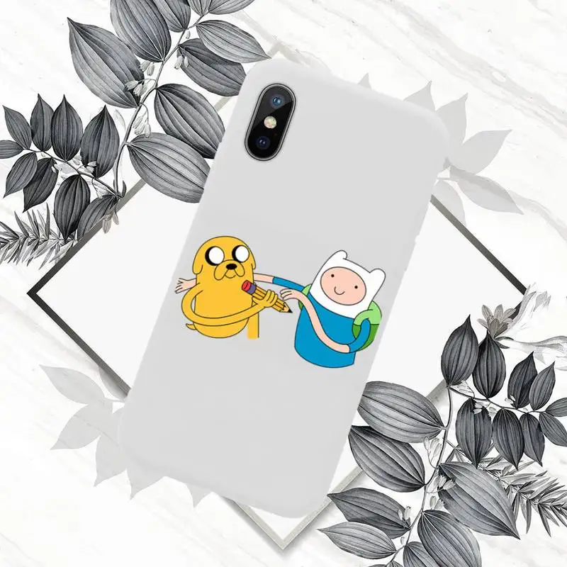 

Adventure Time phone case Phone Case White Candy Color for iPhone 11 12 mini pro XS MAX 8 7 6 6S Plus X SE 2020 XR