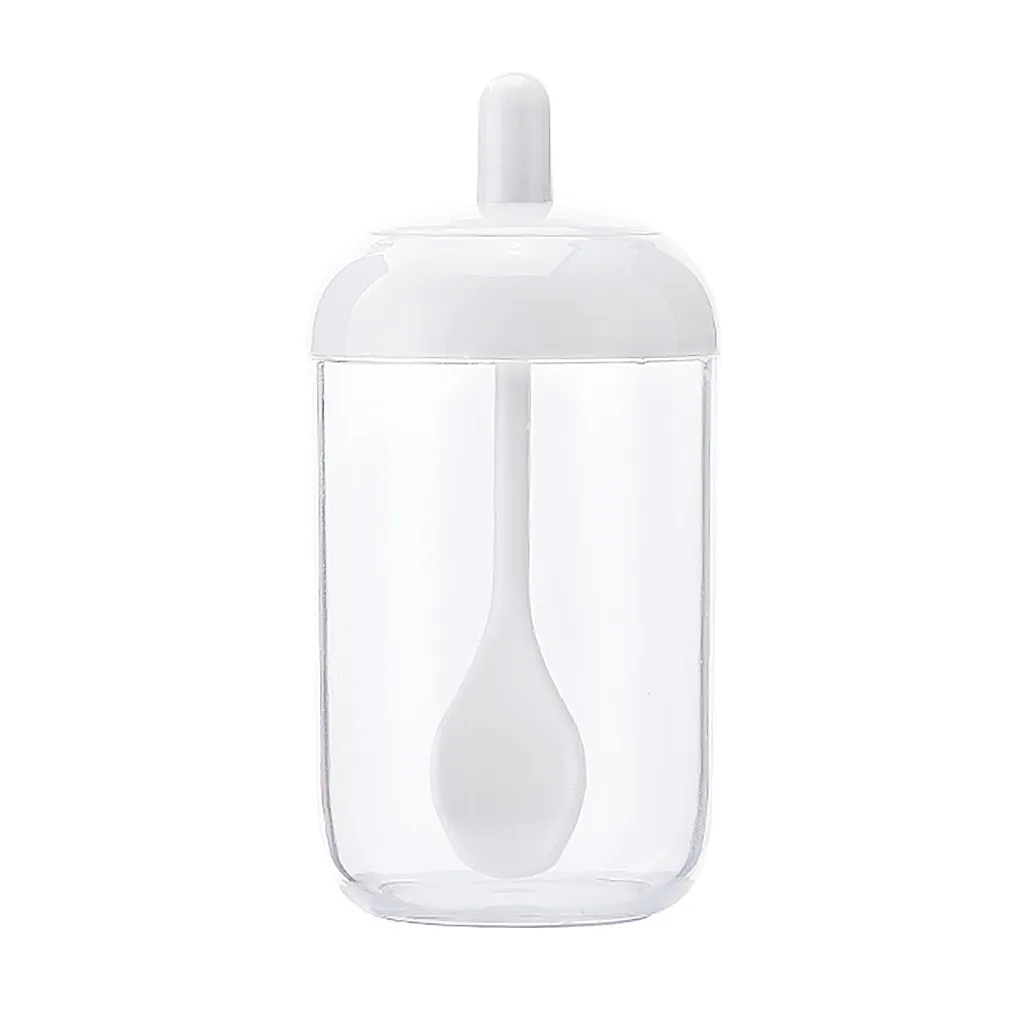 Набор банок для специй с крышкой и ложкой пластиковые банки трав контейнер