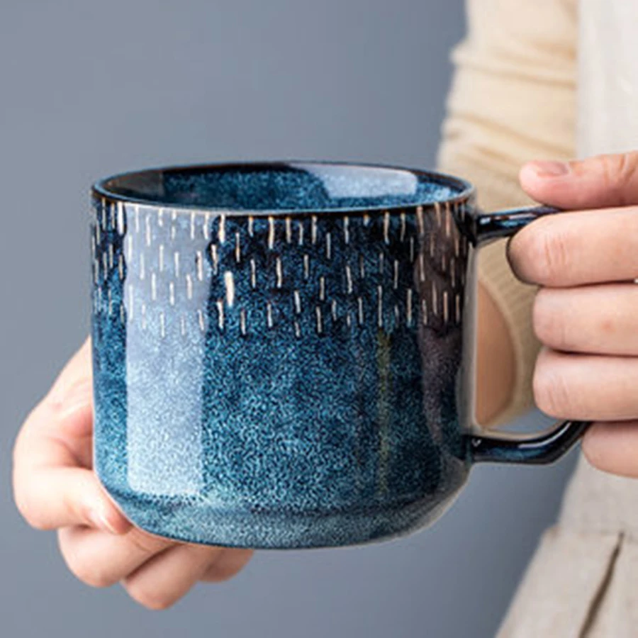 

Ceramic Cups Coffee Mugs Porcelain Funny Creative Stirring Cup Smooth Glaze Japan Yoga Home Ice Caneca Taza Cafe Friends EE5MK